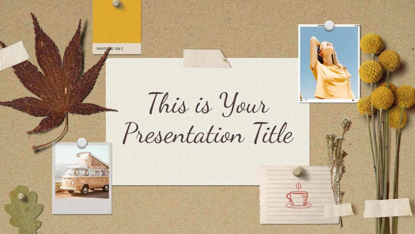 Vintage Photo Album PowerPoint Template, Backgrounds & Google