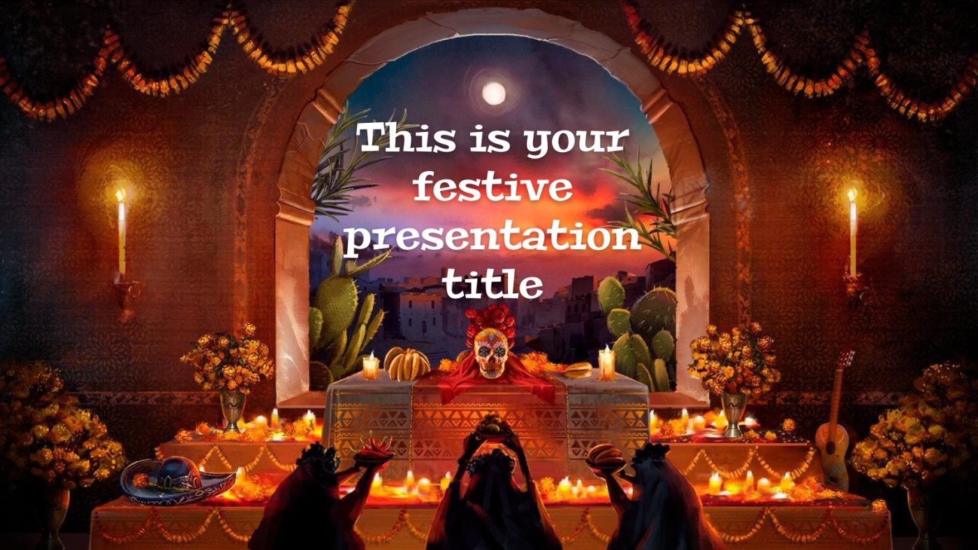 Day Of The Dead Free Powerpoint Template Google Slides Theme