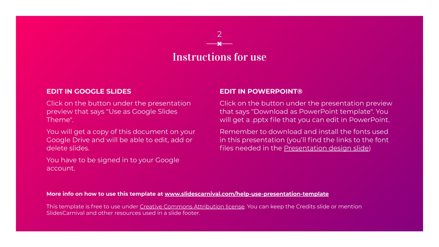 Beautiful Magenta. Free PowerPoint Template & Google Slides Theme