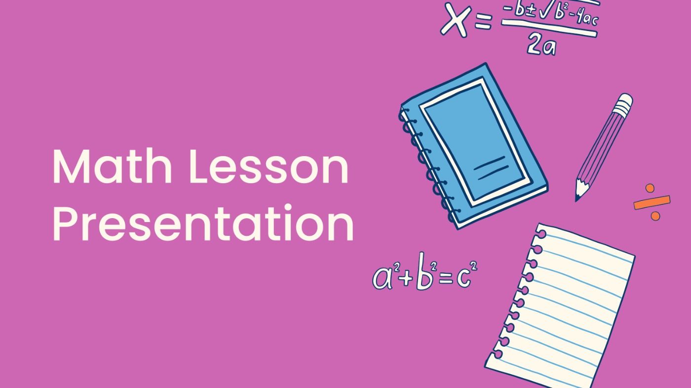 Page Presentation Maths Math Lesson. Free PPT Template & Google Slides Theme