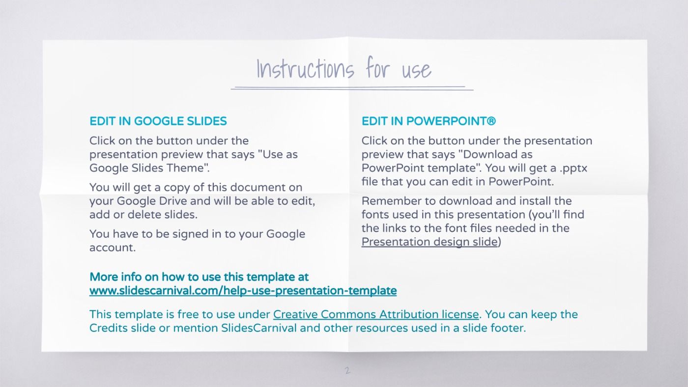 Colorful Paper. Free PowerPoint Template & Google Slides Theme