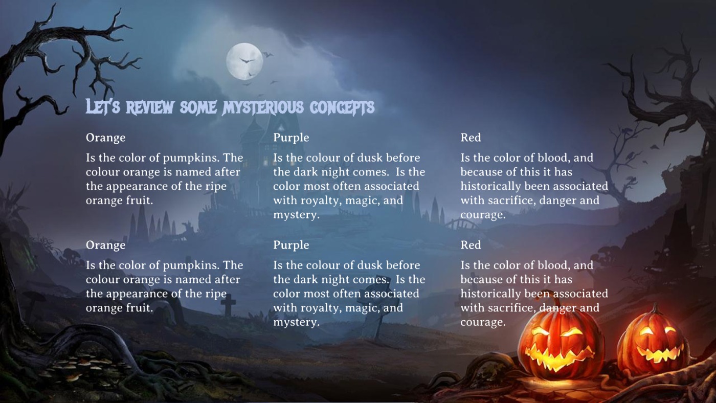 Halloween Haunted House. Free PowerPoint Template & Google Slides Theme