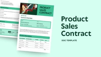 Sales Contract Template for Products