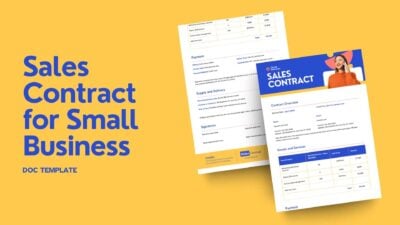 Sales Contract Template for Small Business