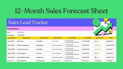 Sales Lead Monitoring Sheet