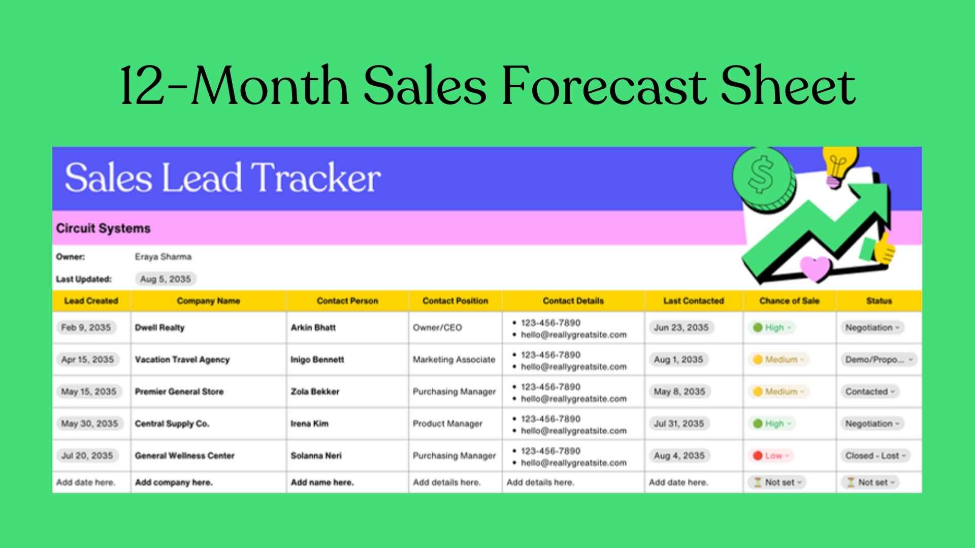 Sales Lead Monitoring Sheet - slide 1