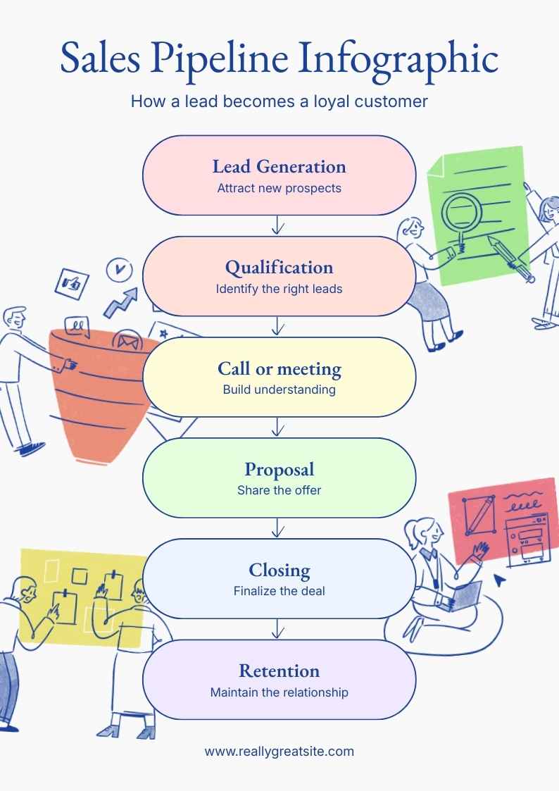 Sales Pipeline Infographic - slide 1