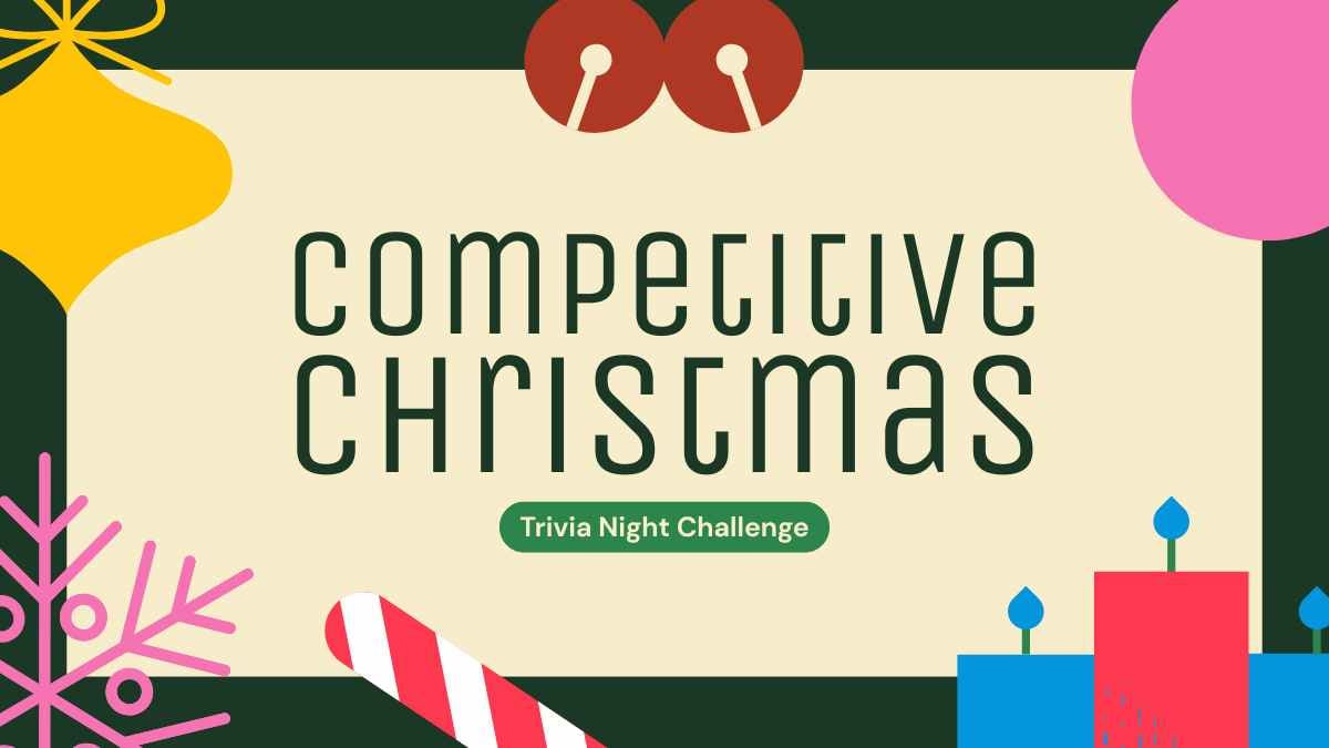 Noche de trivia navideña: plantilla de diapositivas gratis