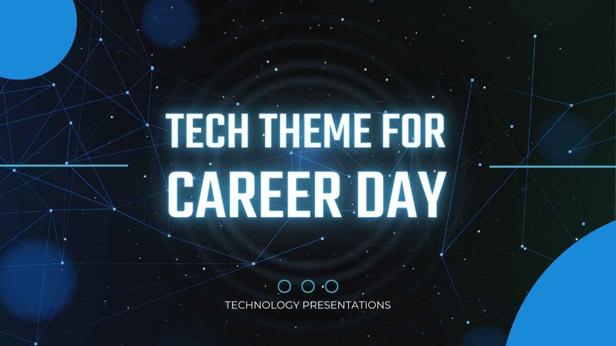 Tema Tech Preto e Azul para o Dia de Carreira em Tecnologia. Modelo ...