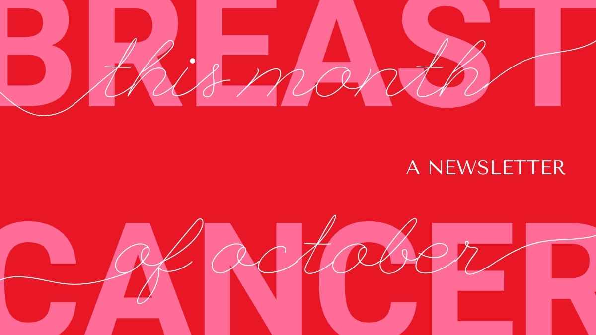 Template de slides de newsletter do Outubro Rosa grátis