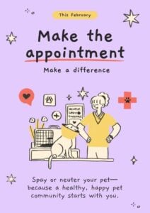 Poster Bulan Kesadaran Sterilisasi Hewan dalam Poster