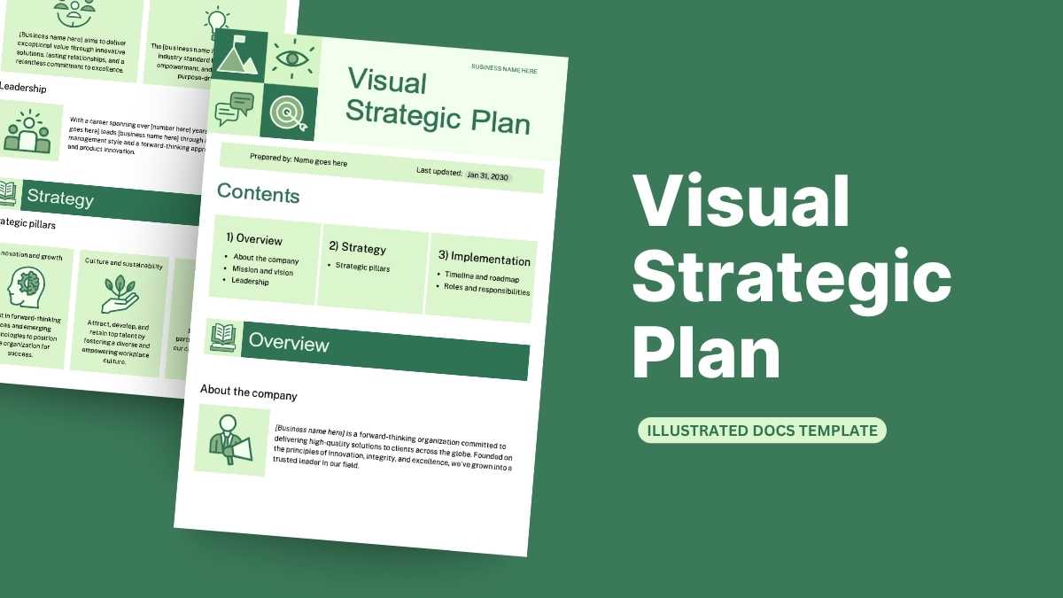 Rencana Strategis Visual: Template Dokumen Gratis