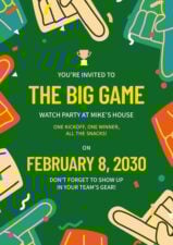 Super Bowl Watch Party Event Poster