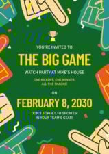 Super Bowl Watch Party Event Poster