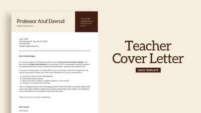 Teacher Cover Letter