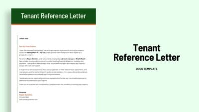 Tenant Reference Letter