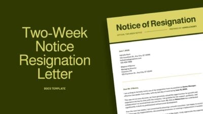 Two-Week Notice Resignation Letter