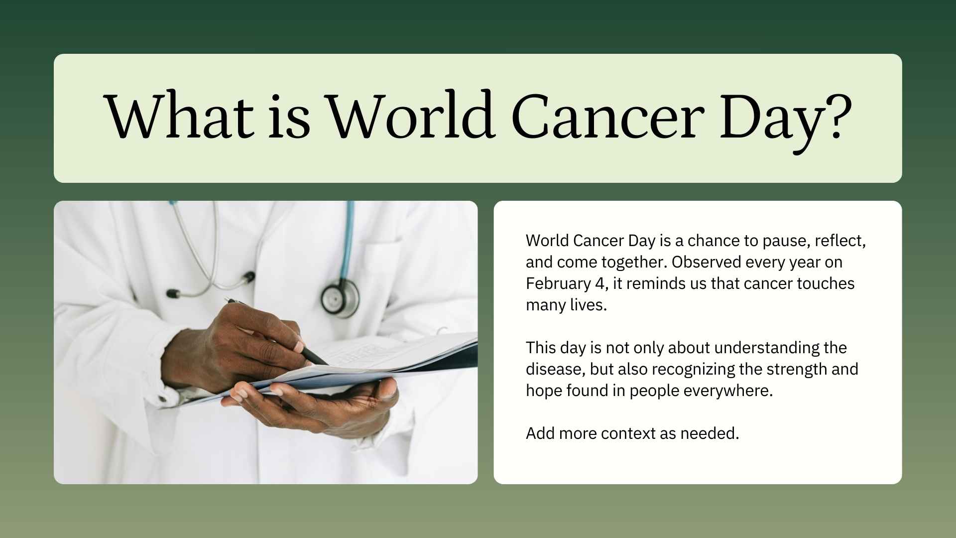 World Cancer Day Slides - slide 4