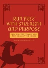 Year of the Horse Greeting Poster