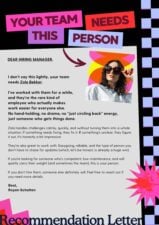 “Your Team Needs This Person” Recommendation Letter